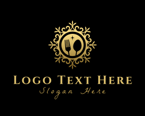 Elegant Spoon Fork  Logo