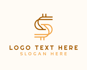 Bitcoin - Cryptocurrency App Letter S logo design