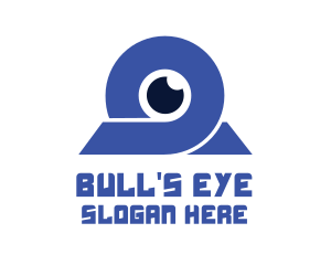 Blue Omega Eye  logo design