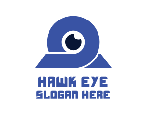 Blue Omega Eye  logo design