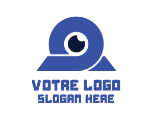 Clinic - Blue Omega Eye logo design