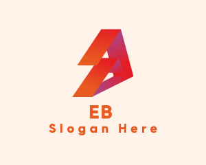Letter Sn - Modern Ribbon Tech Letter A logo design