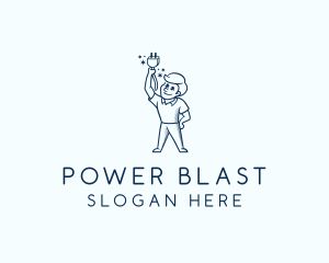 Power Plug Electrician logo design