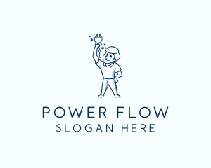 Power Plug Electrician logo design