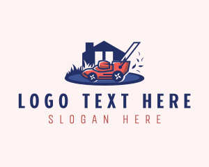 Mowing - Lawn Mower Maintenance logo design