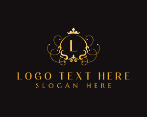 Wine - Luxury Crown Ornament logo design