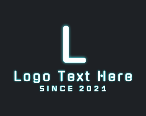 White - Big Futuristic Glow logo design