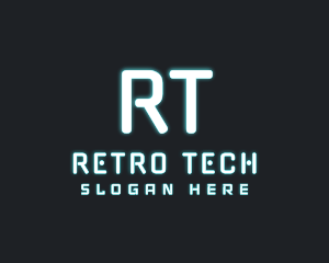 Neon Futuristic Tech logo design