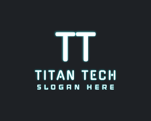 Neon Futuristic Tech logo design