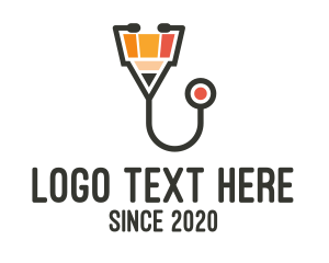 Writing - Medical Stethoscope Pencil logo design