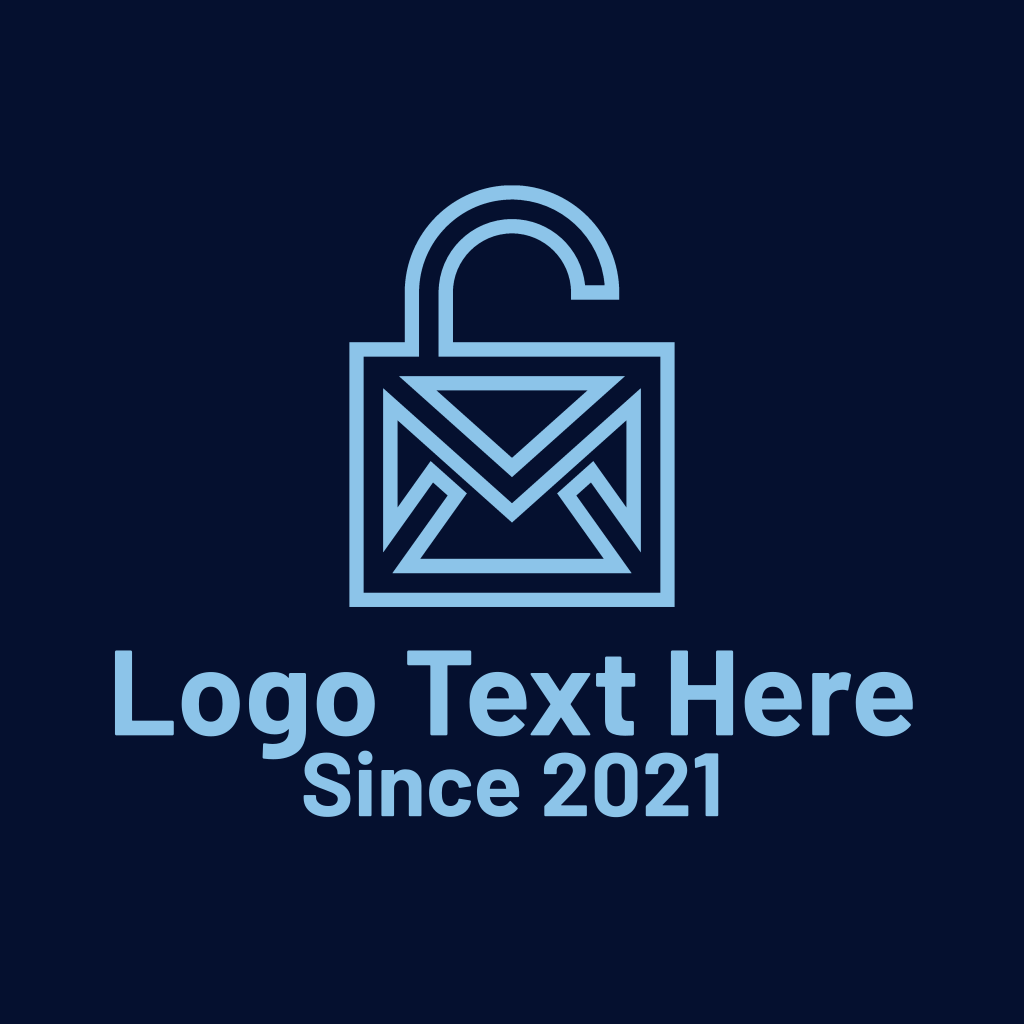 Geometric Email Lock Logo 