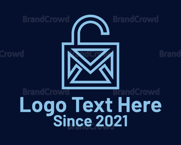 Geometric Email Lock Logo