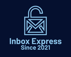 Email - Geometric Email Lock logo design