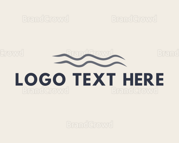 Generic Professional Wave Wordmark Logo