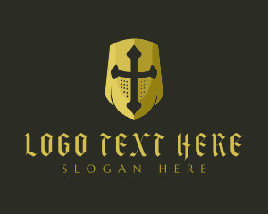 Medieval - Medieval Crusader Helmet logo design