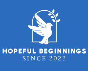 Hope - Blue & White Dove Bird logo design