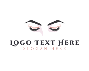 Woman - Feminine Eyelashes Gradient logo design