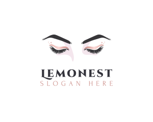 Feminine Eyelashes Gradient Logo