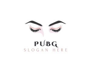 Feminine Eyelashes Gradient Logo