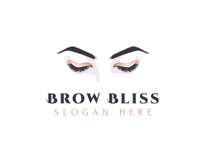 Feminine Eyelashes Gradient logo design