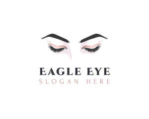 Feminine Eyelashes Gradient logo design