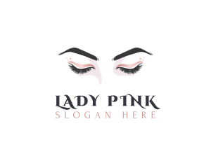 Eyeshadow - Feminine Eyelashes Gradient logo design
