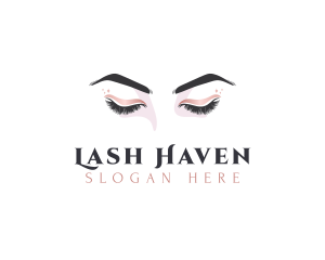 Feminine Eyelashes Gradient logo design