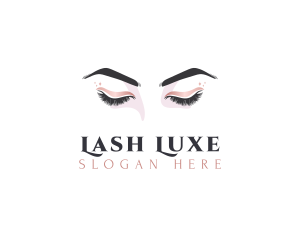 Feminine Eyelashes Gradient logo design