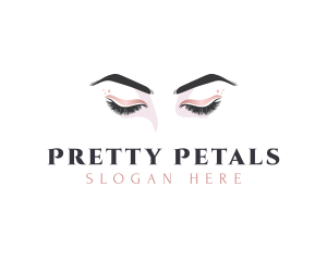 Feminine Eyelashes Gradient logo design