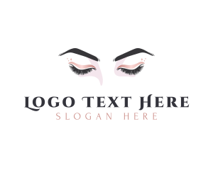 Eyes - Feminine Eyelashes Gradient logo design