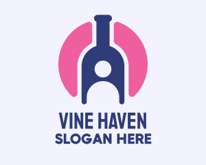 Human Wine Bottle  logo design