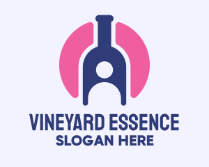 Human Wine Bottle  logo design