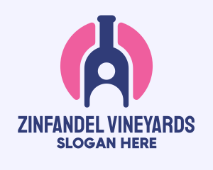 Human Wine Bottle  logo design