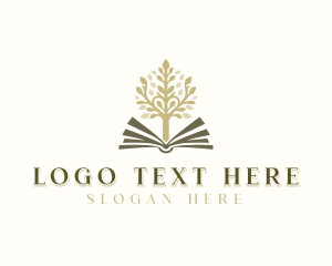 Teaching - Education Learning Tree Book logo design