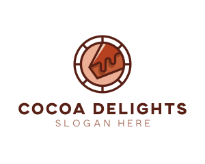 Chocolate Cake Dessert logo design