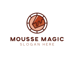 Mousse - Chocolate Cake Dessert logo design