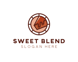 Syrup - Chocolate Cake Dessert logo design