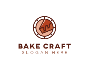 Chocolate Cake Dessert logo design