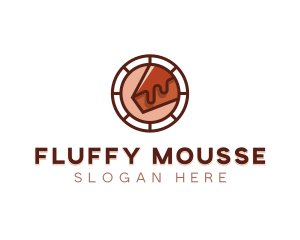 Mousse - Chocolate Cake Dessert logo design