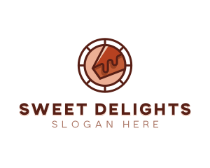 Chocolate Cake Dessert logo design