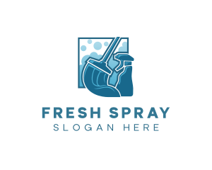 Spray Mop Cleaning logo design