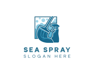 Spray Mop Cleaning logo design