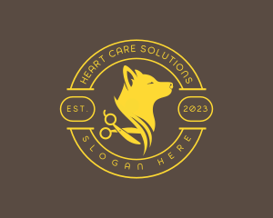 Dog Grooming Scissors logo design