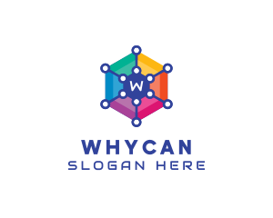 Colorful Hexagon Tech  Logo