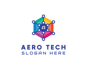 Colorful Hexagon Tech  logo design