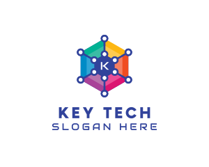 Colorful Hexagon Tech  logo design