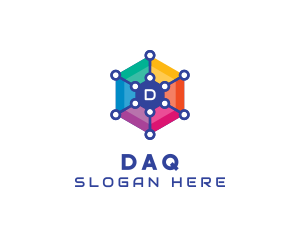 Colorful Hexagon Tech  logo design