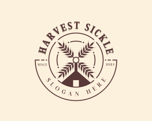 Wheat Farm Windmill logo design