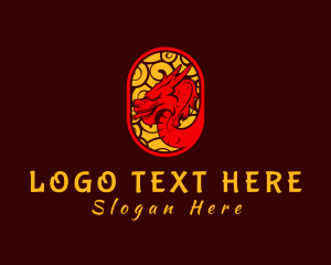 Mythical - Mythical Oriental Dragon logo design