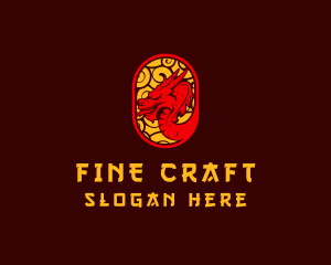 Mythical Oriental Dragon Logo